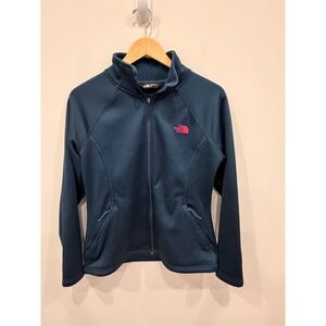 The North Face Women's Full-Zip‎ Fleece Jacket – Navy Blue, Size Medium – EUC